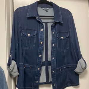 White House Black Market denim shirt/jacket